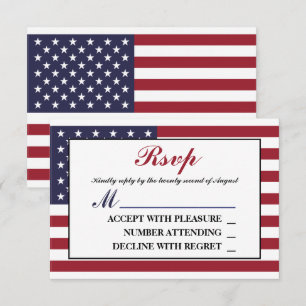 American Flag Wedding RSVP