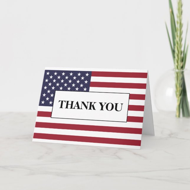 American Flag Wedding Thank You (Front)