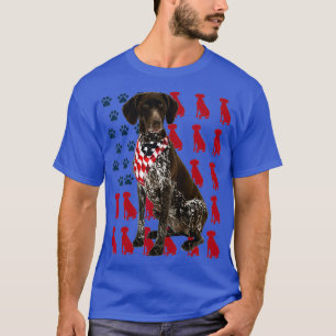 American Flag Weimaraner Patriotic 4th of July T-Shirt