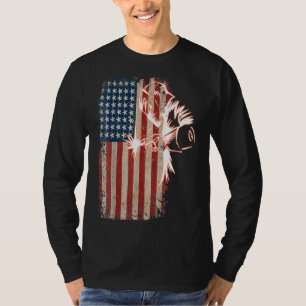 American Flag Welder Distressed Vintage Welder Mig T-Shirt