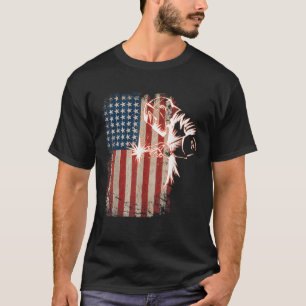 American Flag Welder Distressed Vintage Welder Mig T-Shirt