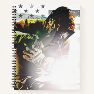 American Flag Welder Notebook
