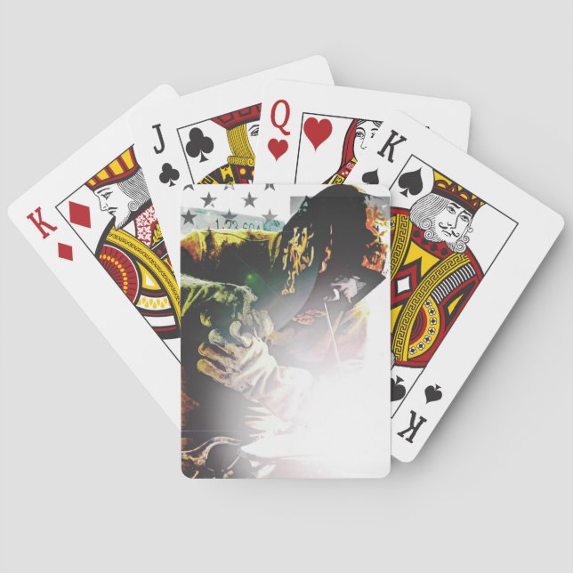 American Flag Welder Playing Cards (Back)