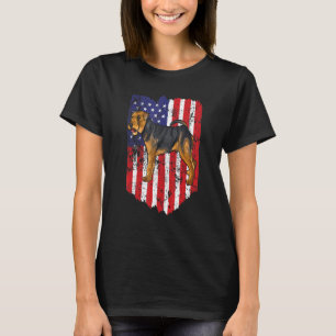 American Flag Welsh Terrier 4th Of July Usa T-Shirt