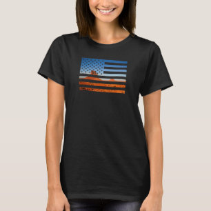 American Flag West Mitten Butte Monument Valley Ar T-Shirt