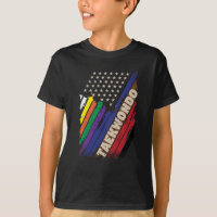American Flag White Black Belt Colors