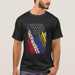 American Flag White Black Belt Colours Taekwondo M T-Shirt
