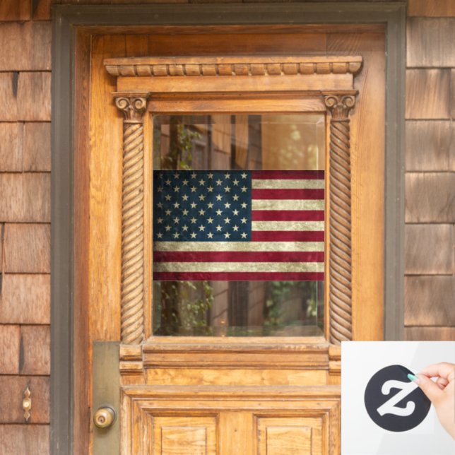 American Flag Window Cling (Home Door)
