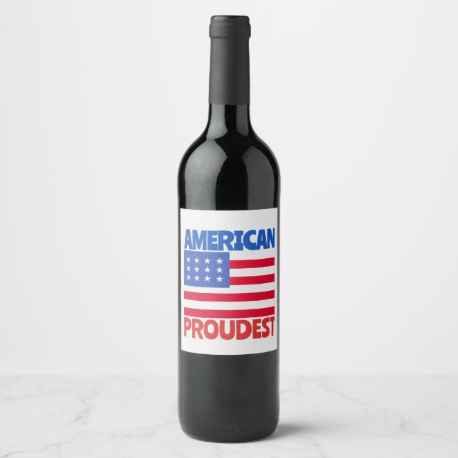 American Flag  Wine Label (Front)