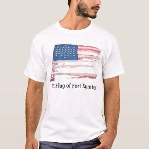 American Flag with 33 Stars - Fort Sumter T-Shirt