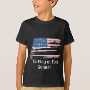 American Flag with 33 Stars - Fort Sumter T-Shirt