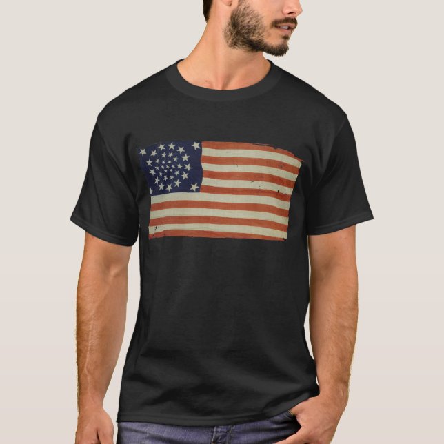 American Flag with 34 Stars T-Shirt (Front)