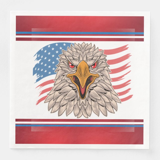 American Flag with an Eagle Napkin (Front)