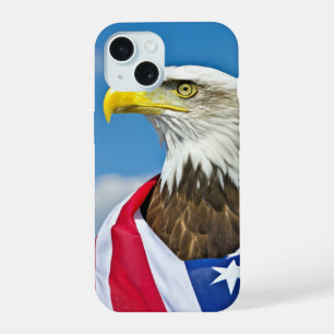 American Flag With Bald Eagle iPhone 15 Case