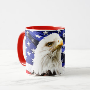 American Flag with Bald Eagle  Mug