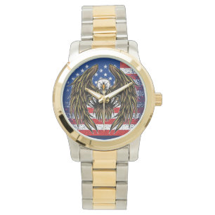 American Flag with Bald Eagle  Watch