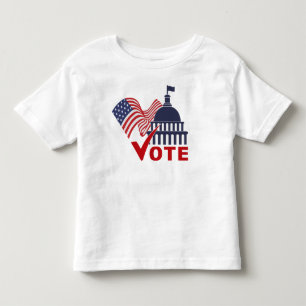 American flag with Check Mark Toddler T-Shirt