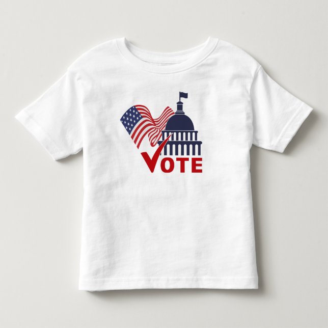 American flag with Check Mark     Toddler T-Shirt (Front)