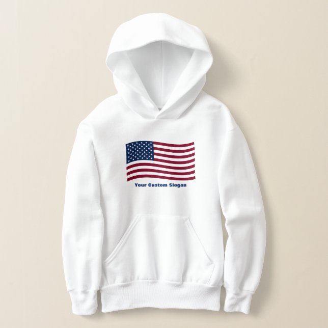 American Flag with Custom Slogan (Laydown)