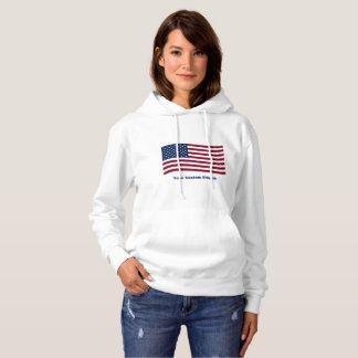 American Flag with Custom Slogan Hoodie