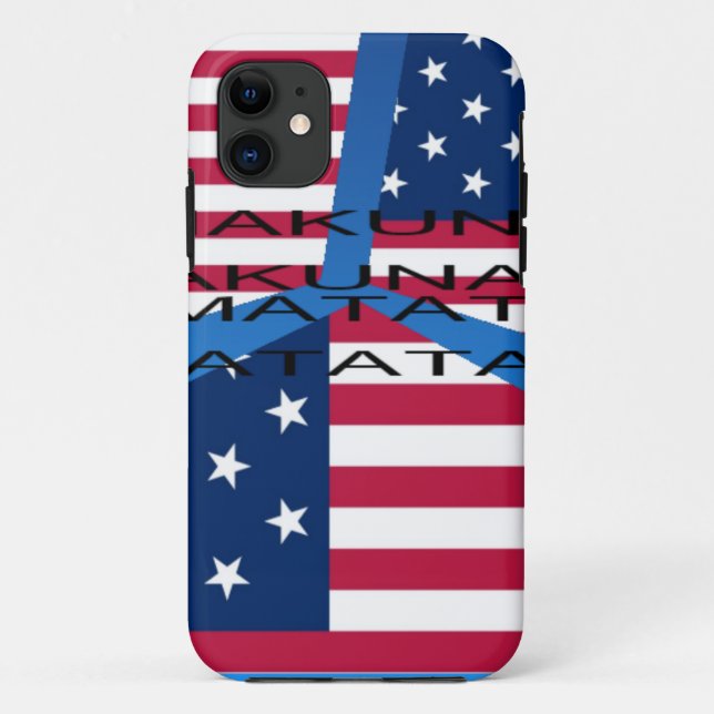American Flag with Hakuna Matata: Patriotic Design Case-Mate iPhone Case (Back)