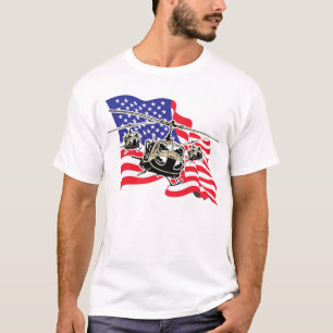 American Flag with Helicopters T-Shirt