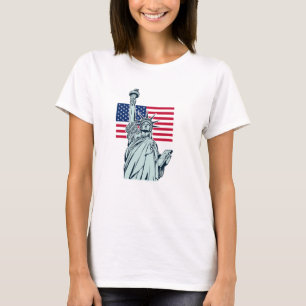 American Flag with Lady Liberty T-Shirt