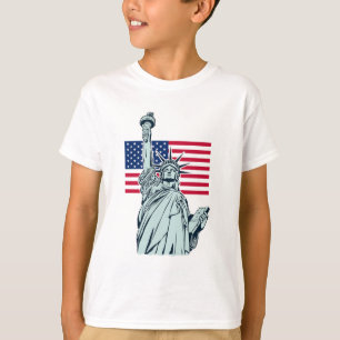 American Flag with Lady Liberty T-Shirt