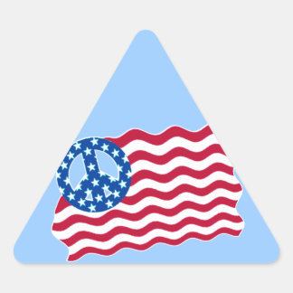 American Flag with Peace Symbol Stickers