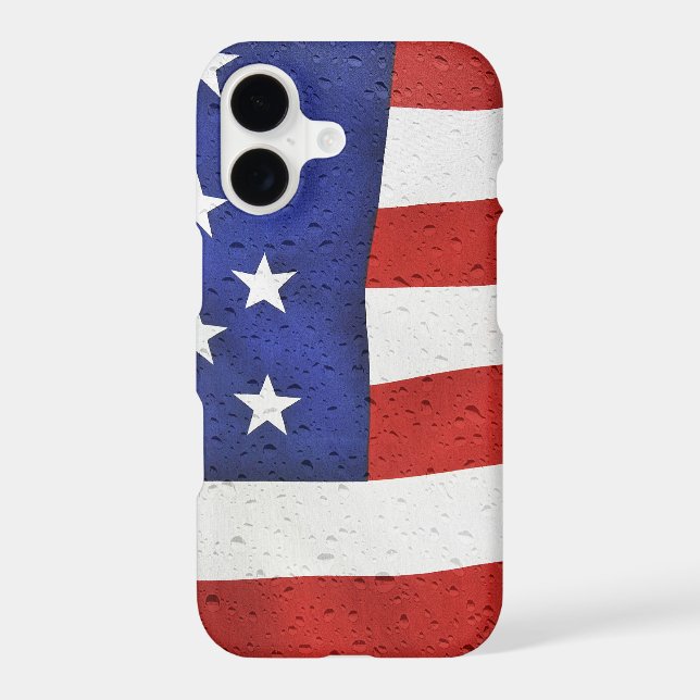 American flag with raindrops (Back)