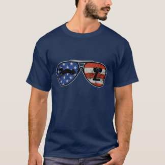 American Flag with RC Car and remote control vinta T-Shirt