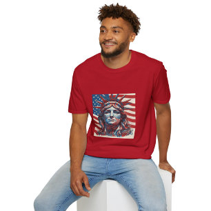 American Flag with Statue of Liberty T-Shirt