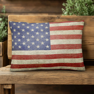 American Flag with vintage finish Decorative Cushion