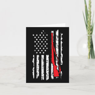 American Flag Women Men Shotgun Hunting Card