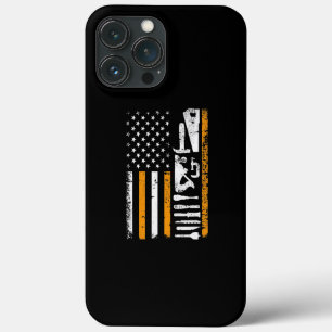 American Flag Woodworking Gifts Carpenter Wood iPhone 13 Pro Max Case