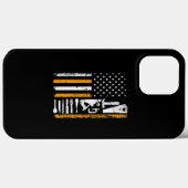 American Flag Woodworking Gifts Carpenter Wood Case-Mate iPhone Case (Back (Horizontal))