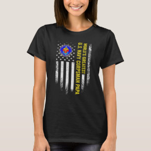 American Flag World S Greatest Us Navy Corpsman Ve T-Shirt