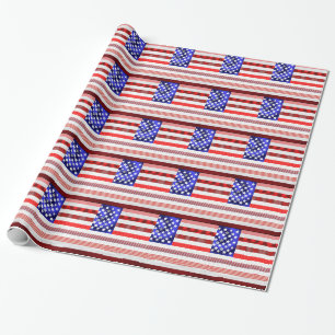 American Flag Wrapping Paper