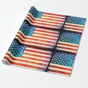 American Flag Wrapping Paper