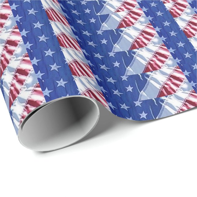 American Flag Wrapping Paper (Roll Corner)
