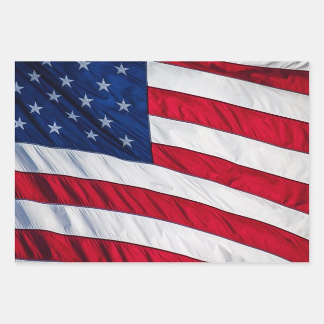 American Flag Wrapping Paper Sheet (Front)