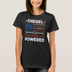 American Flag Wrench Diesel Powered T-Shirt