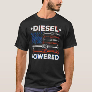 American Flag Wrench Diesel Powered T-Shirt