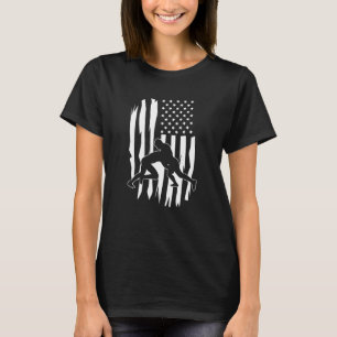 American Flag Wrestling Wrestler Wrestling Fan 4 T-Shirt
