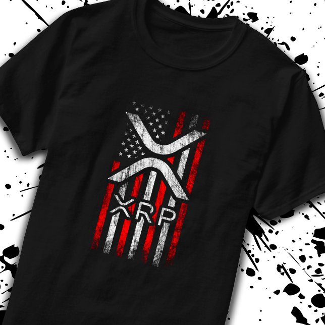 American Flag XRP Cryptocurrency Crypto Meme T-Shirt (Creator Uploaded)