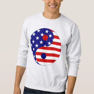 american flag yin yang usa sweatshirt