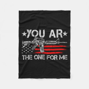 American flag you ar the one for me fleece blanket