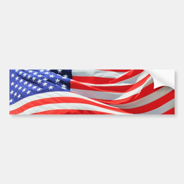 American Flag, you can add text and upload photos Bumper Sticker (Front)