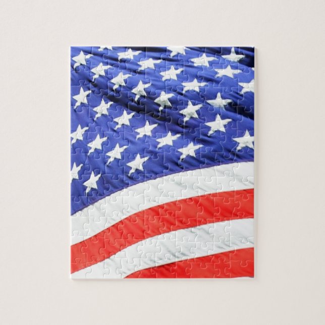 American Flag, you can add text and upload photos Jigsaw Puzzle (Vertical)