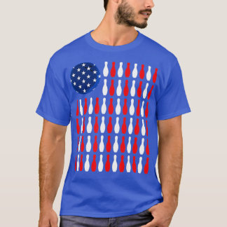American FlagPatriotic Bowler  Bowling  T-Shirt